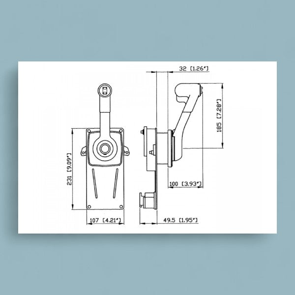Ultraflex Eenhendel Bediening B183 / B184 – Zijmontage