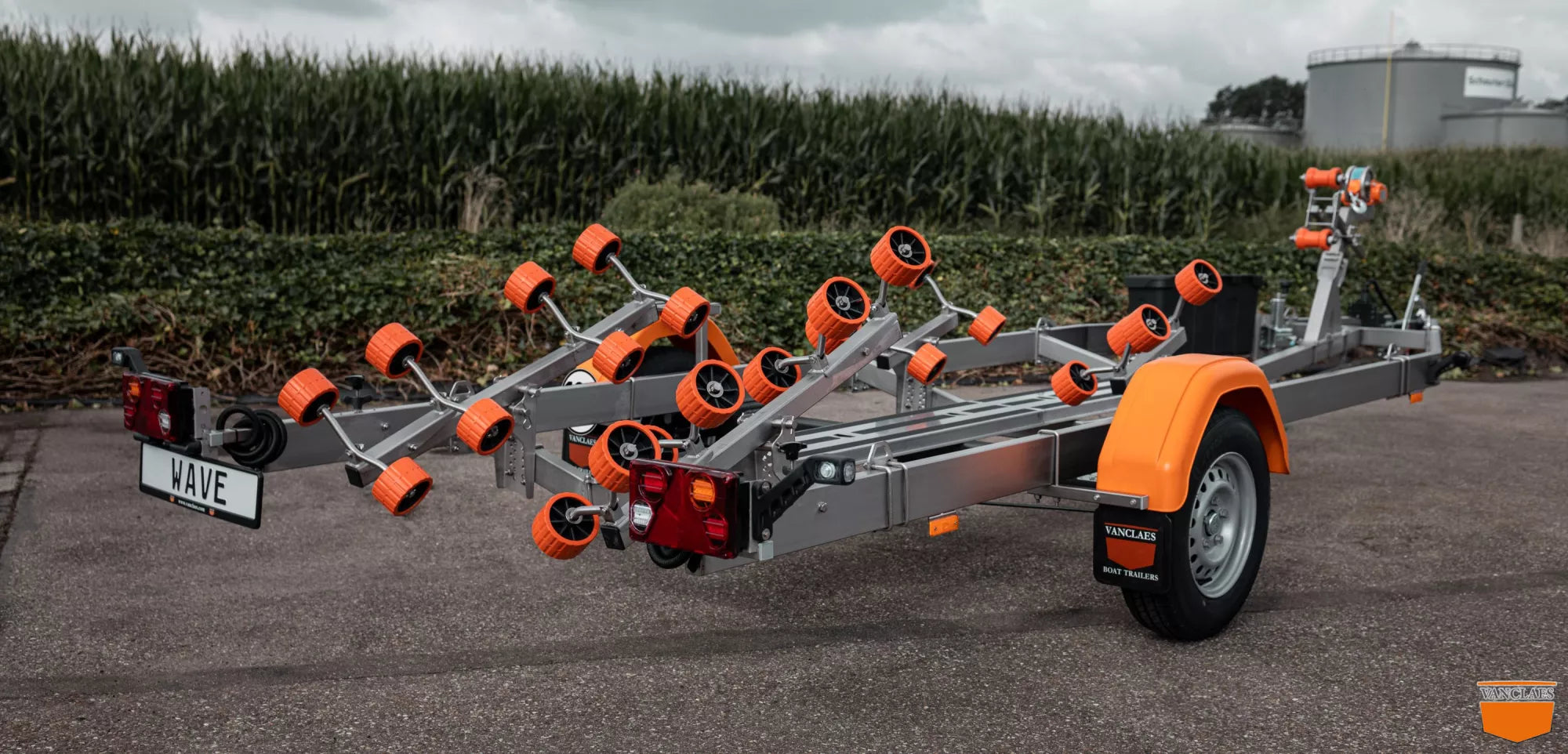 Vanclaes Wave 1350-600 geremde boottrailer