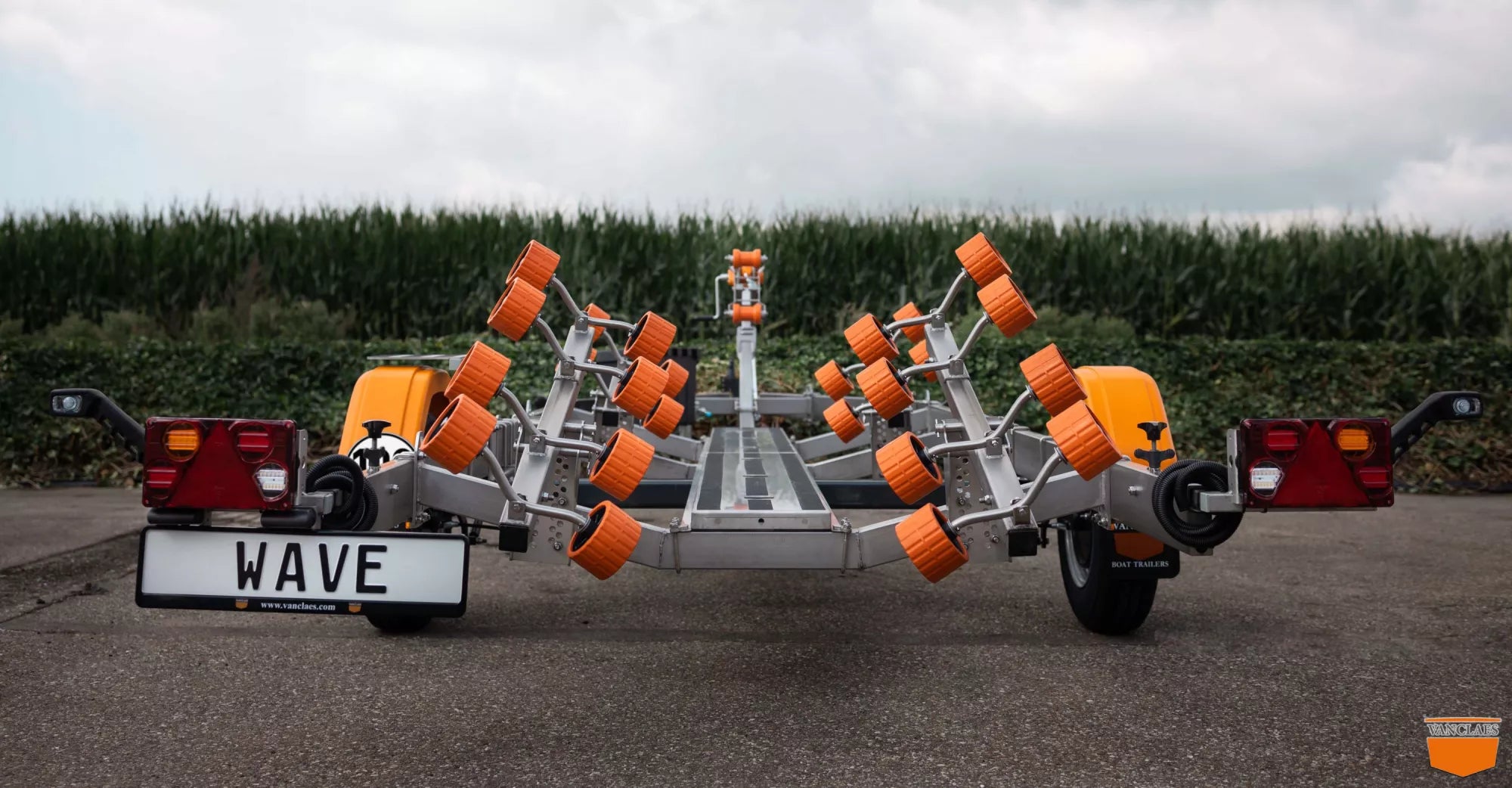 Vanclaes Wave 1350-600 geremde boottrailer