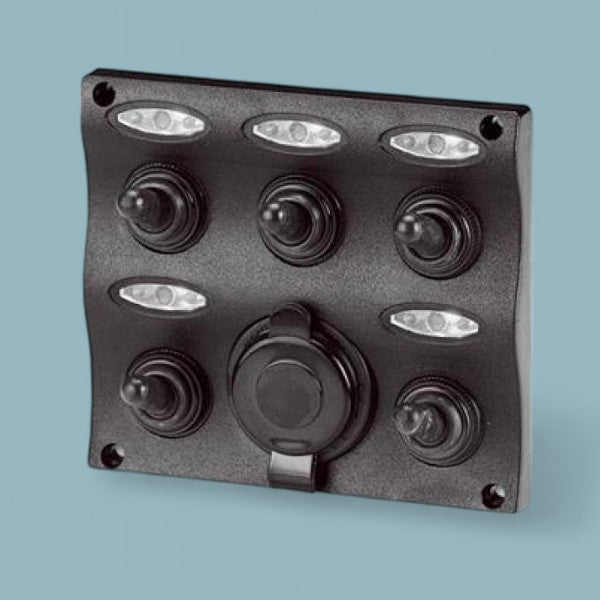 WAVE Schakelpaneel 5-polig met USB-aansluiting