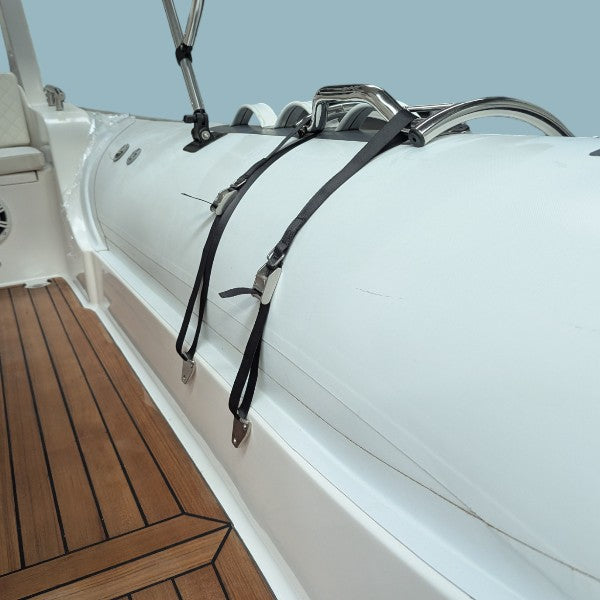 RVS Zwemtrap voor Rubberboot – Inschuifbaar en Opklapbaar