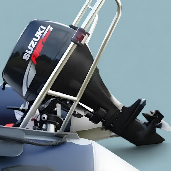 Radarbeugel RIB 330/390 met Verlichting – RVS Dubbele Buis