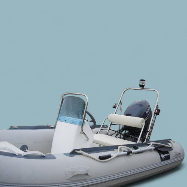 Radarbeugel RIB 330/390 met Verlichting – RVS Dubbele Buis