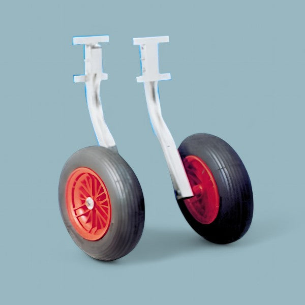 Opklapbare Transportwielen RVS – Geschikt voor Rubberboten tot 150 kg