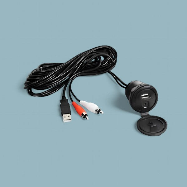 USB-MP3 Inbouwkabel met Plug – 2 Meter
