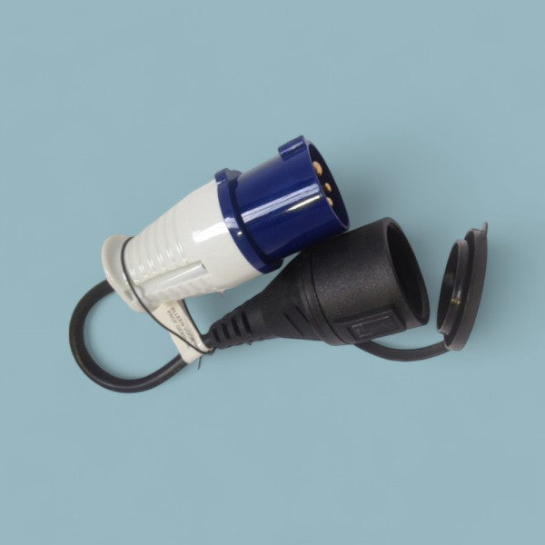 CEE Verloopstekker (Male) – 3-Polig, 20 cm, Blauw
